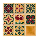 Art Nouveau Yellow Geo Tile Mini
