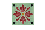 Art Nouveau Mint 4 Dots Flower Large