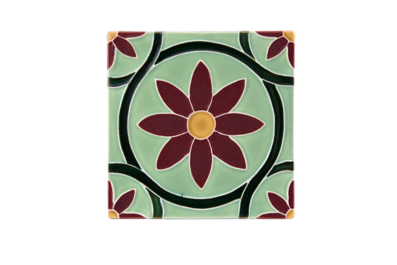 Art Nouveau Mint Daisy Large