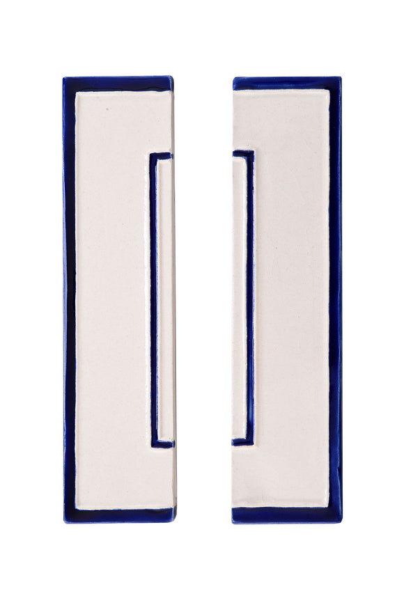 Blue Line House Number Side Pair