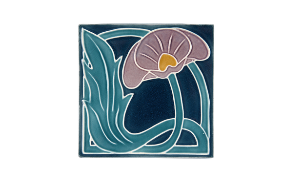 Art Nouveau Teal Lily Large