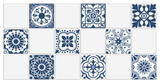 Wall Tile Blue Pattern 5 Large