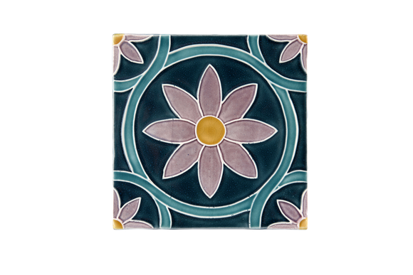 Art Nouveau Teal Daisy Large