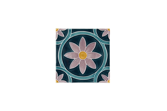 Art Nouveau Teal Daisy Mini