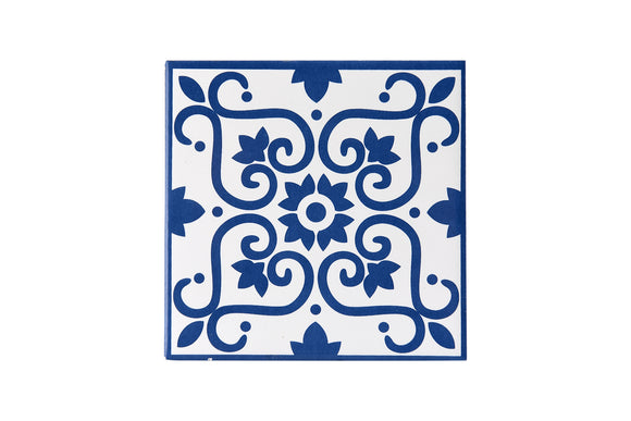 Wall Tile Blue Pattern – De Kleipot Handmade Tiles