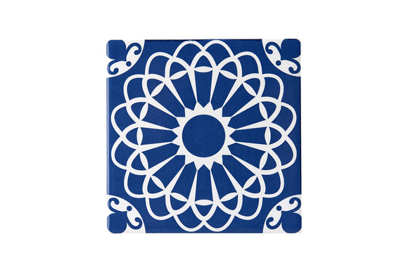 Wall Tile Blue Pattern – De Kleipot Handmade Tiles