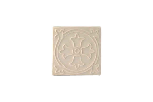 Art Nouveau White Royal Flower Mini