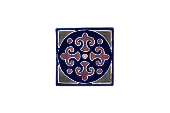 Art Nouveau Navy King Circle Mini