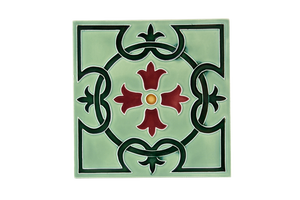 Art Nouveau Mint Royal Flower XL