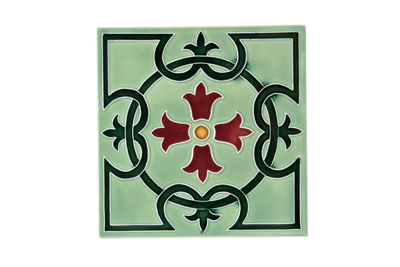 Art Nouveau Mint Royal Flower XL