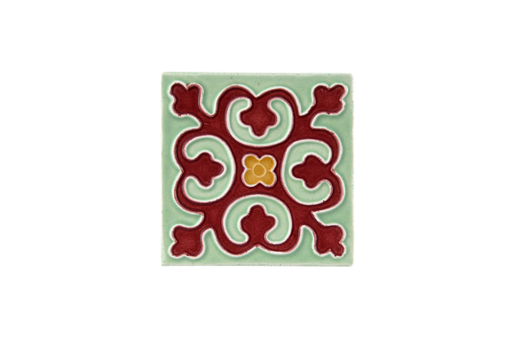 Art Nouveau Mint Geo Tile Mini