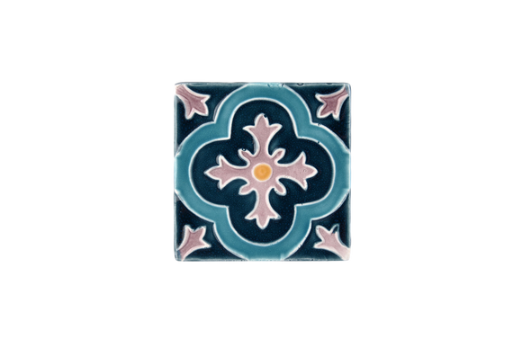 Art Nouveau Teal Fleur Mini