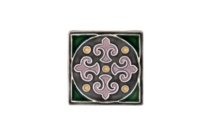 Art Nouveau Grey King Circle Green Mini