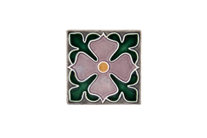 Art Nouveau Grey Large Flower Mini