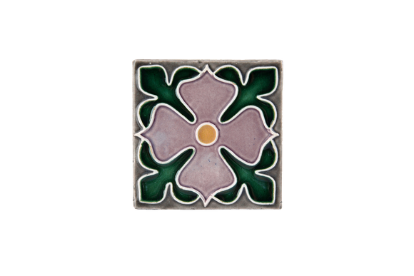 Art Nouveau Grey Large Flower Mini