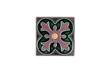 Art Nouveau Grey Spin Flower Green Mini