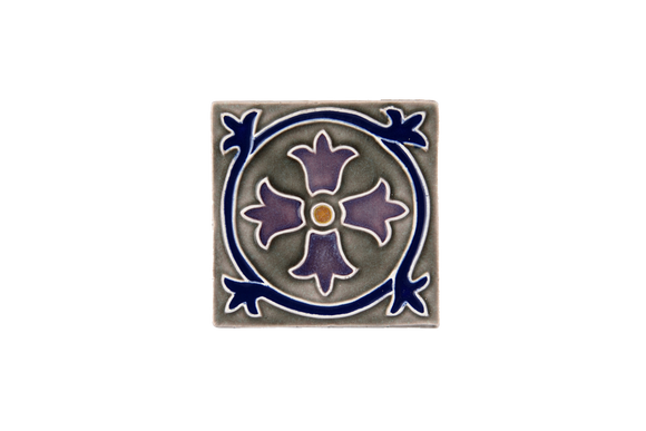 Art Nouveau Grey Royal Flower Mini