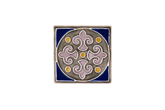 Art Nouveau Grey King Circle Navy Mini