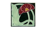 Art Nouveau Dark Green Lily XL