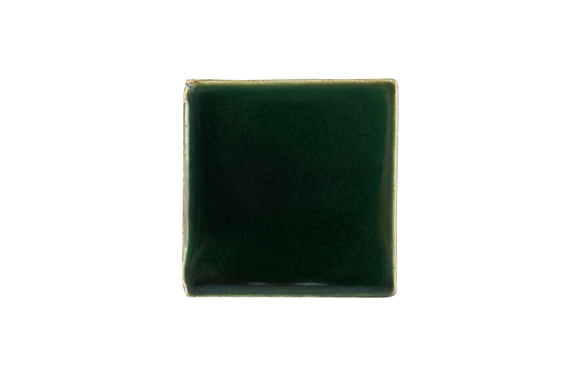 Art Nouveau Dark Green Plain Tile Mini