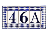 Blue Diamond House Number - Letter