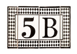 Grey Diamond House Number - Letter