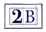 Blue Line House Number - Letter