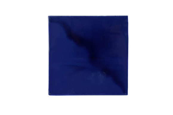 Art Nouveau Navy Plain Tile Large