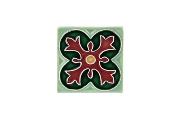 Art Nouveau Mint Spin Flower Mini